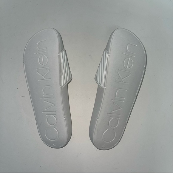 CALVIN KLEIN Anders Pool Slide Sandal In White Color - New In Box - Reemoly - Picture 11 of 11